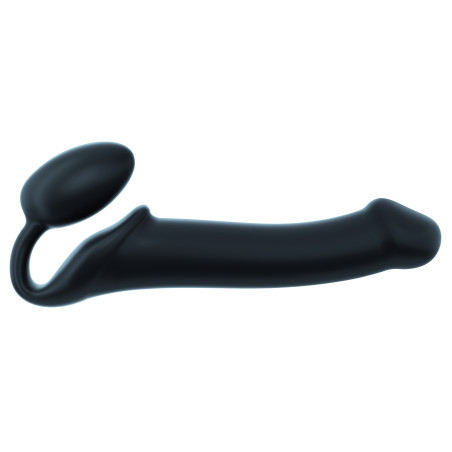 Gode + Plug STRAP-ON-ME Bendable L 16 x 3.7 cm Noir