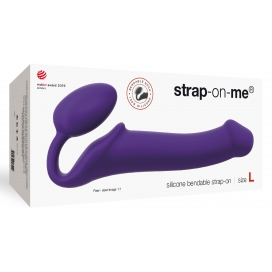 Gode + Plug STRAP-ON-ME Bendable L 16 x 3.7 cm Violet 2