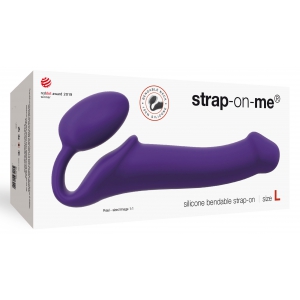Gode + Plug STRAP-ON-ME Bendable L 16 x 3.7 cm Violet