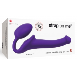 Gode + Plug STRAP-ON-ME Bendable S 15 x 3.5 cm Violet 2