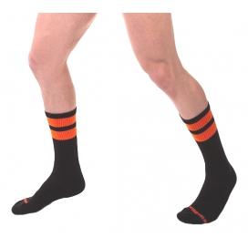 Chaussettes GYM SOCKS Noir-Orange fluo 2