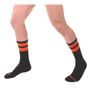 Chaussettes GYM SOCKS Noir-Orange fluo
