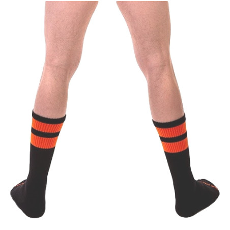 Chaussettes GYM SOCKS Noir-Orange fluo