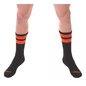 Chaussettes GYM SOCKS Noir-Orange fluo