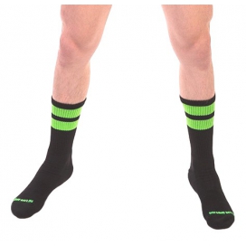 Chaussettes GYM SOCKS Noir-Vert fluo