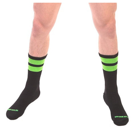 Chaussettes GYM SOCKS Noir-Vert fluo