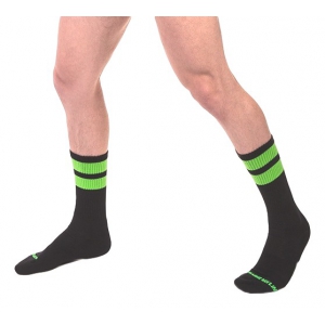 Chaussettes GYM SOCKS Noir-Vert fluo