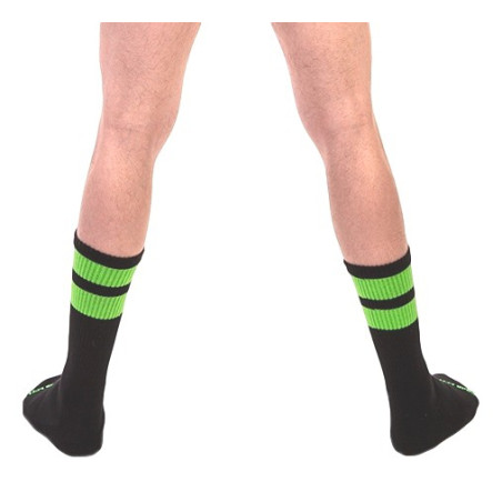 Chaussettes GYM SOCKS Noir-Vert fluo