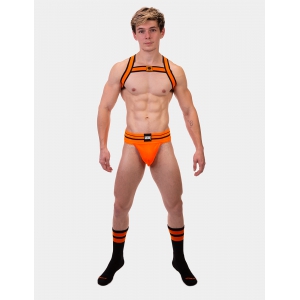 Chaussettes GYM SOCKS Noir-Orange fluo