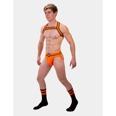 Chaussettes GYM SOCKS Noir-Orange fluo