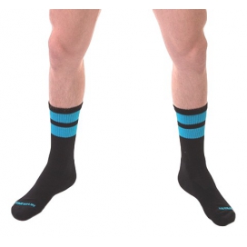 Chaussettes GYM SOCKS Noir-Bleu fluo