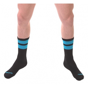 Chaussettes GYM SOCKS Noir-Bleu fluo