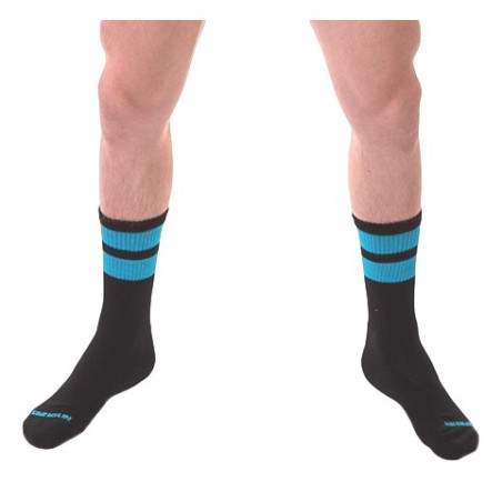 Chaussettes GYM SOCKS Noir-Bleu fluo