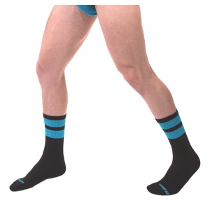 Chaussettes GYM SOCKS Noir-Bleu fluo