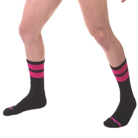 Chaussettes GYM SOCKS Noir-Rose fluo 2