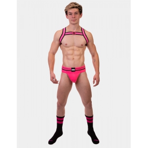 Chaussettes GYM SOCKS Noir-Rose fluo