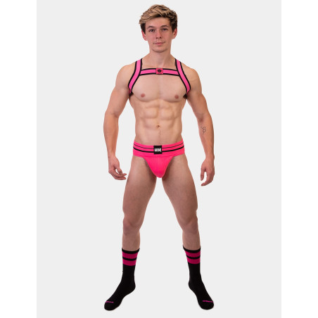 Chaussettes GYM SOCKS Noir-Rose fluo