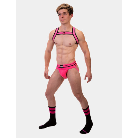 Chaussettes GYM SOCKS Noir-Rose fluo