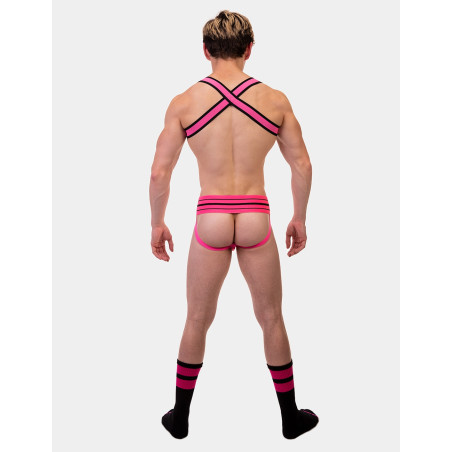 Chaussettes GYM SOCKS Noir-Rose fluo