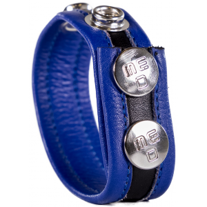 Cockring en cuir HANKY Pressions Bleu