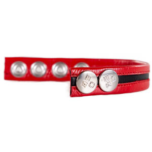 Cockring en cuir HANKY Pressions Rouge