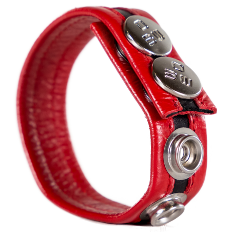 Cockring en cuir HANKY Pressions Rouge