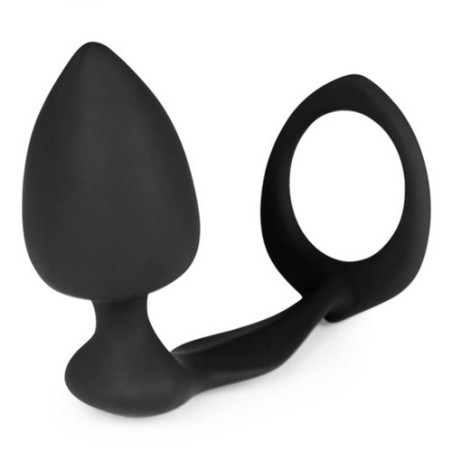 Plug et Cockring en silicone pour double plaisir anal et sur le sexe