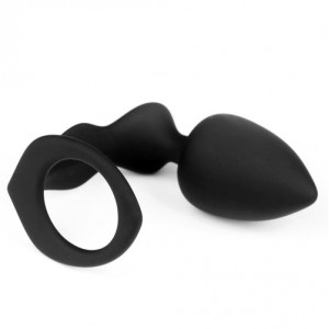 Plug et Cockring en silicone pour double plaisir anal et sur le sexe