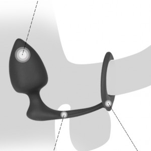 Plug et Cockring en silicone pour double plaisir anal et sur le sexe