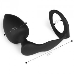Plug et Cockring en silicone pour double plaisir anal et sur le sexe