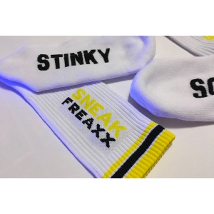 Chaussettes STINKY SOXX Blanc-Jaune