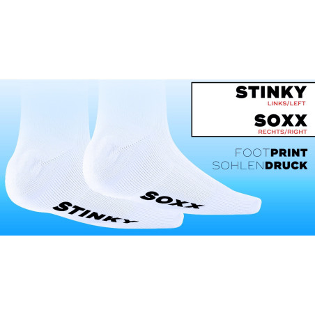 Chaussettes STINKY SOXX Blanc-Jaune