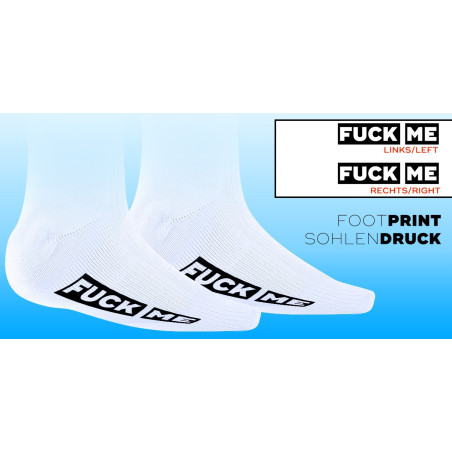 Chaussettes FUCK ME Blanc-Noir