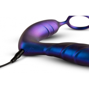 Cockring + Plug vibrant BLACK HOLE Hueman 11 x 3.3cm
