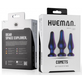 Pack de 3 Plugs Silicone COMETS Hueman 2
