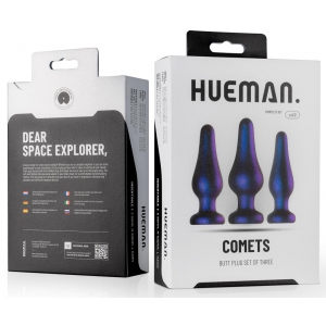 Pack de 3 Plugs Silicone COMETS Hueman