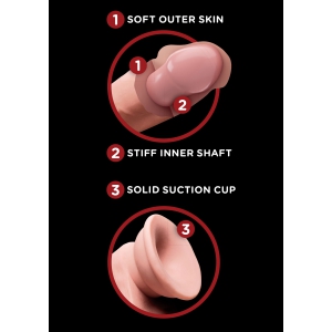 Gode réaliste 3D COCK SWINGING BALLS 13 x 4.2 cm
