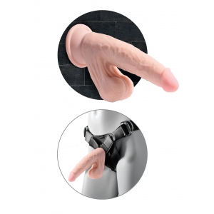 Gode réaliste 3D COCK SWINGING BALLS 19  x 5.2 cm