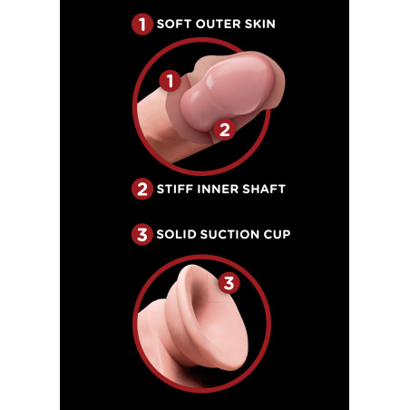 Gode réaliste 3D COCK SWINGING BALLS 19  x 5.2 cm