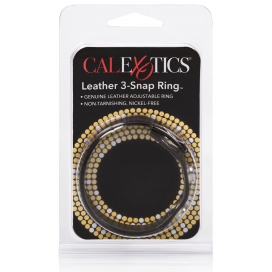 Cockring Ajustable Simili cuir 3 pressions snaps 2