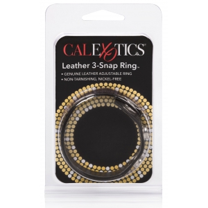 Cockring Ajustable Simili cuir 3 pressions snaps