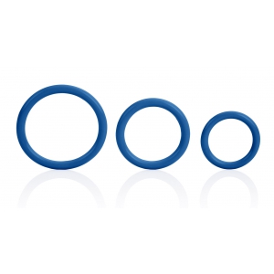 Tri-Rings Cockring Bleu