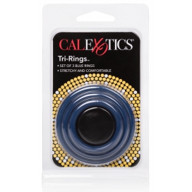 Tri-Rings Cockrings en silicone Bleus 2