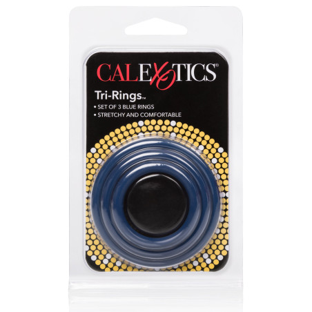 Tri-Rings Cockrings en silicone Bleus