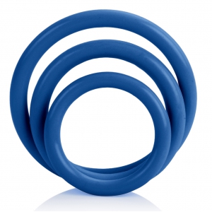Tri-Rings Cockrings en silicone Bleus