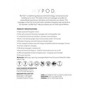 Stimulateur de clitoris MY POD 7.5 x 2.5cm Blanc