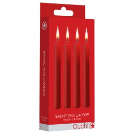 Lot de 4 Mini bougies SM WAX Rouge 2