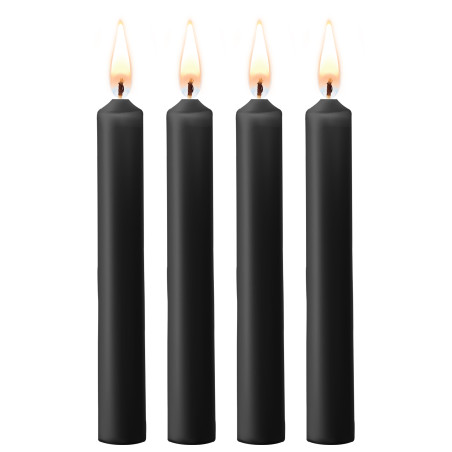Lot de 4 Mini bougies SM WAX Noire