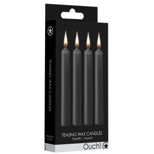 Lot de 4 Mini bougies SM WAX Noire