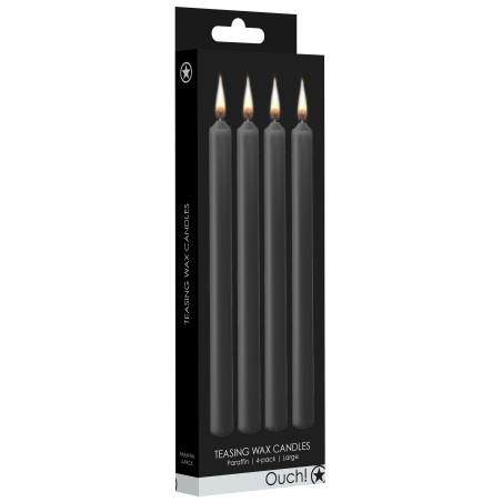 Lot de 4 Bougies SM TEASING WAX Noire